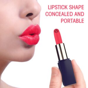 Lipstick discreet vibrator in Navy Blue, lipstick-shaped design for travel