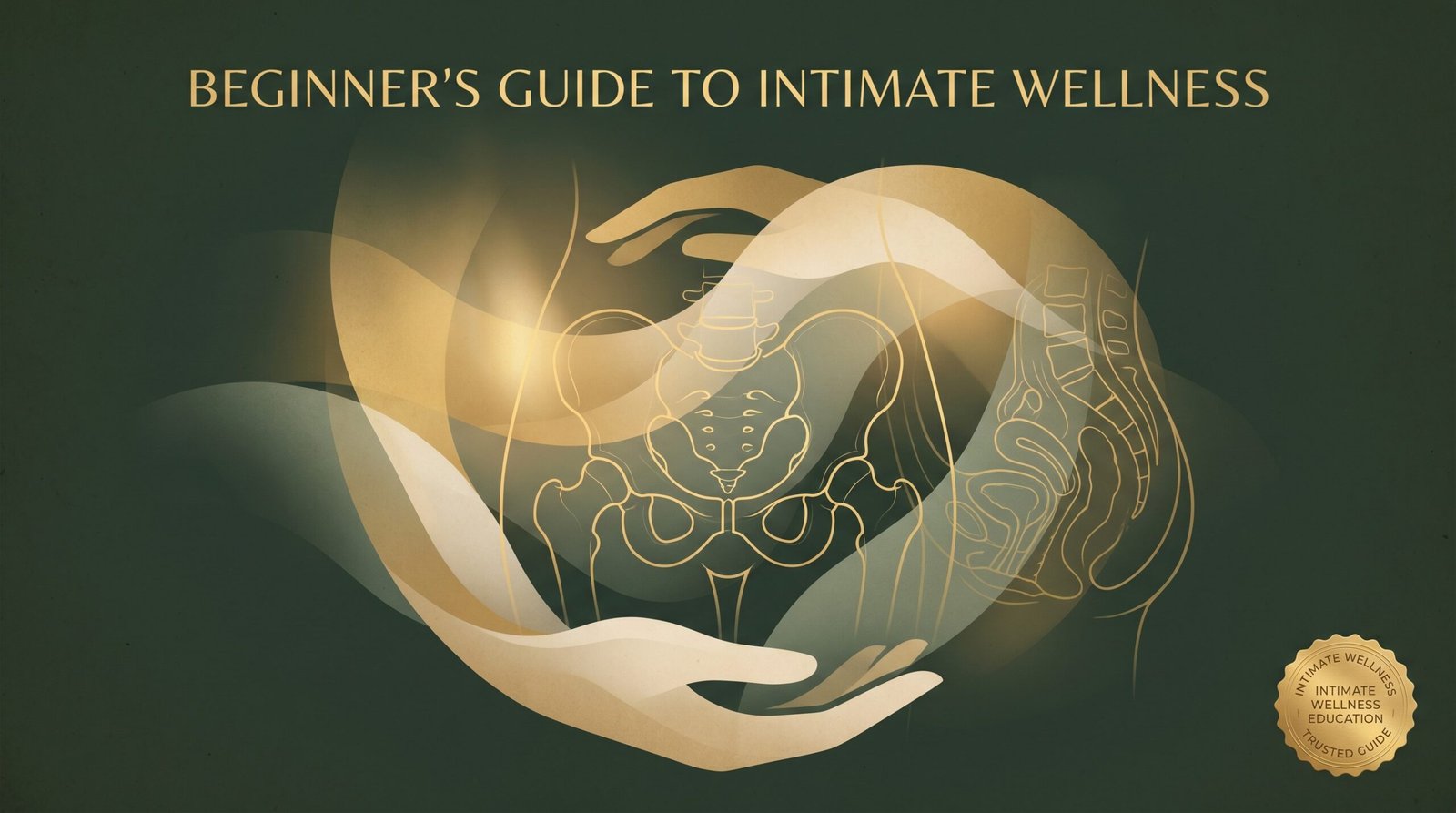 Abstract warm medical illustration suggesting body safety education—beginner's guide to intimate wellness